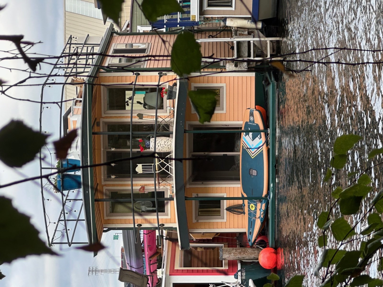 Houseboat exterior from the water